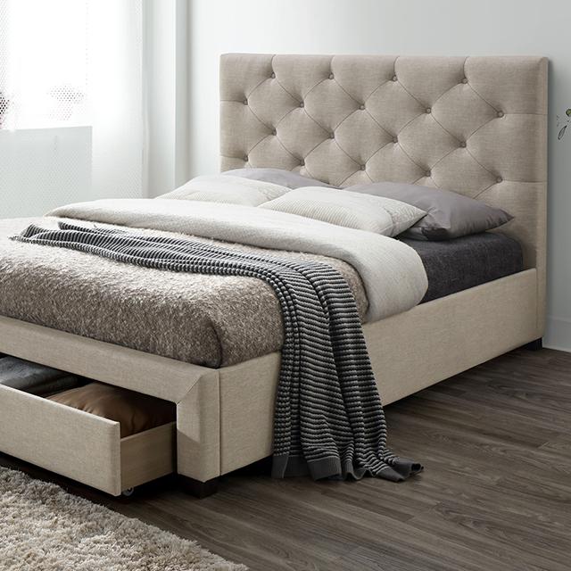 SYBELLA Queen Bed, Beige