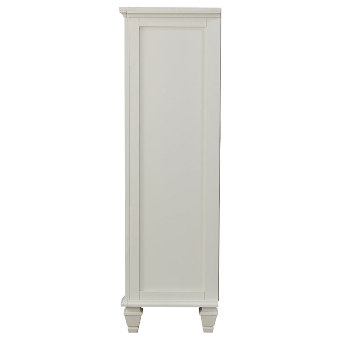 Sandy Beach 8-drawer Door Chest Storage Cream White