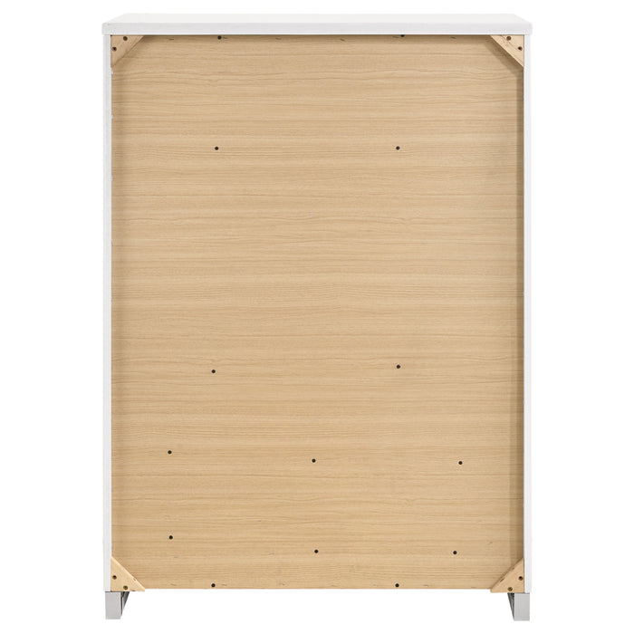 Felicity 5-drawer Chest Glossy White