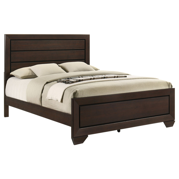 Kauffman Wood Queen Panel Bed Dark Cocoa