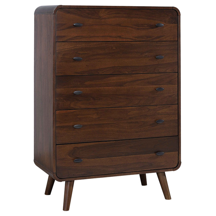 Robyn 5-drawer Chest Dark Walnut