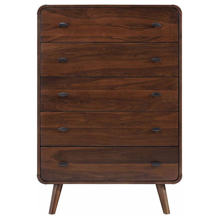 Robyn 5-drawer Chest Dark Walnut
