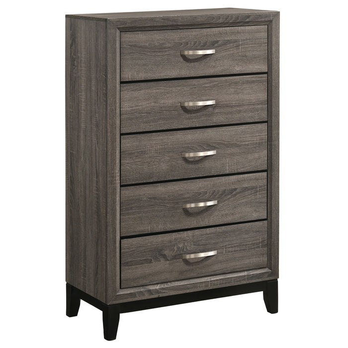 Watson Bedroom Set Grey Oak and Black