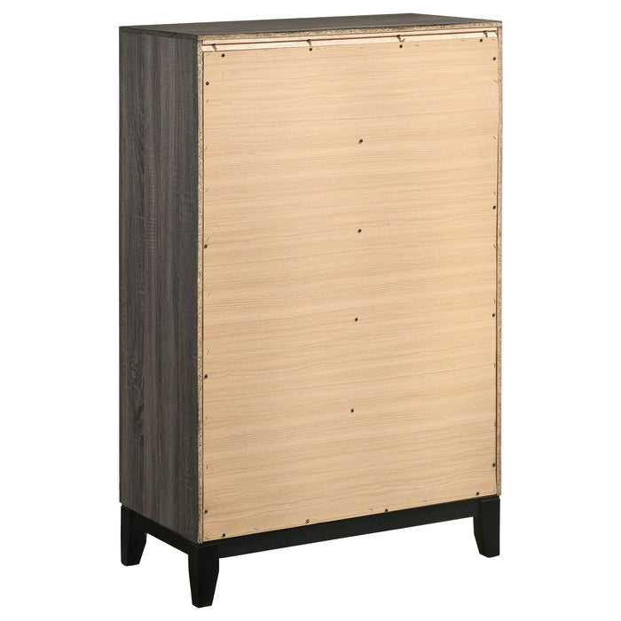 Watson Bedroom Set Grey Oak and Black