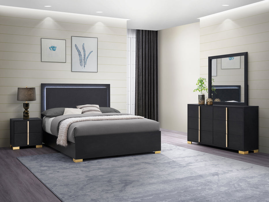 Marceline Bedroom Sets White & Black 4 & 5 Piece