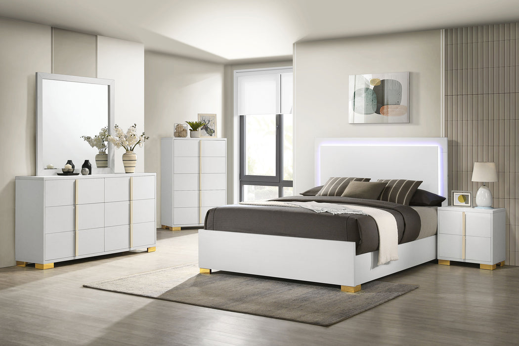 Marceline Beds White & Black Eastren King, Full, Twin, & Queen