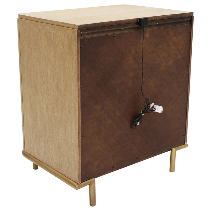 Arini 3-drawer Nightstand with Dual USB Ports Sand Wash