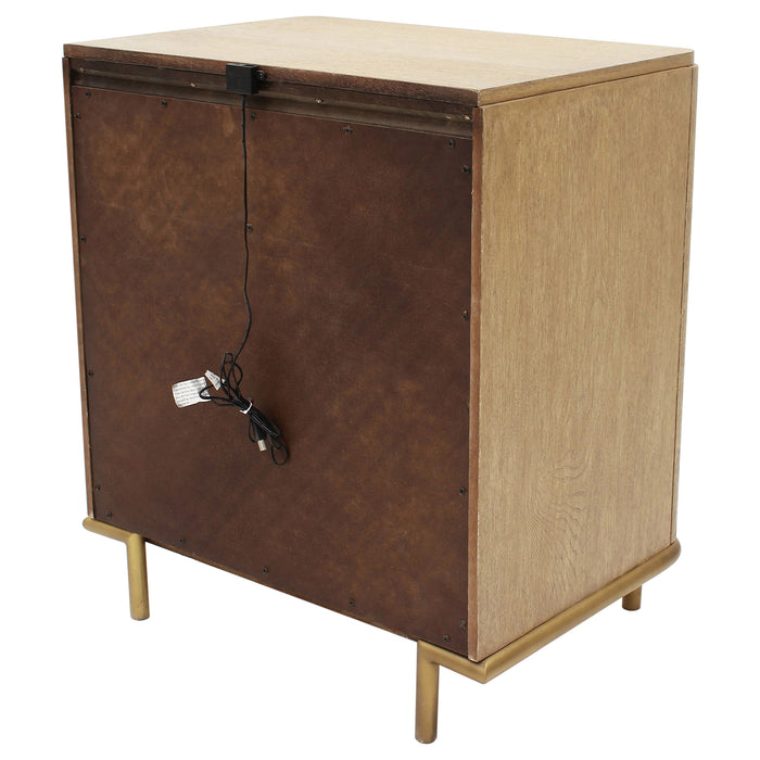 Arini 3-drawer Nightstand with Dual USB Ports Sand Wash