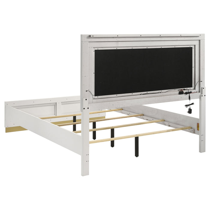 Caraway California King, E.King, & Queen Bed Black & White