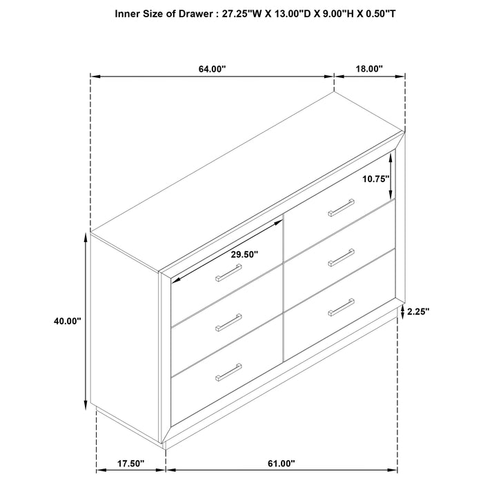 Kenora 5 Pc Bedroom Set - Westco Warehouse Furniture (Los Angelos, CA)