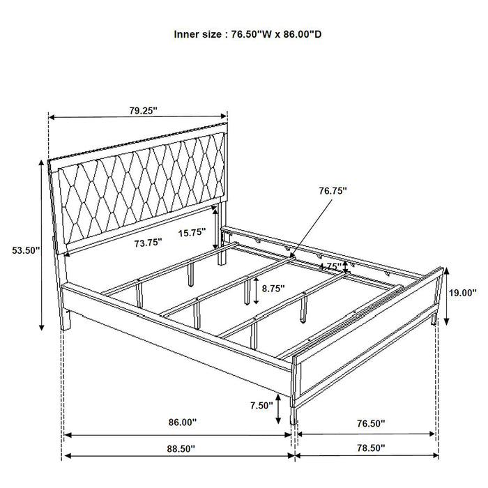 Sonora California King, E.King, & Queen Bed