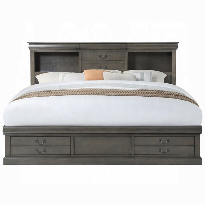 Louis Philippe III Queen Bed W/Storage