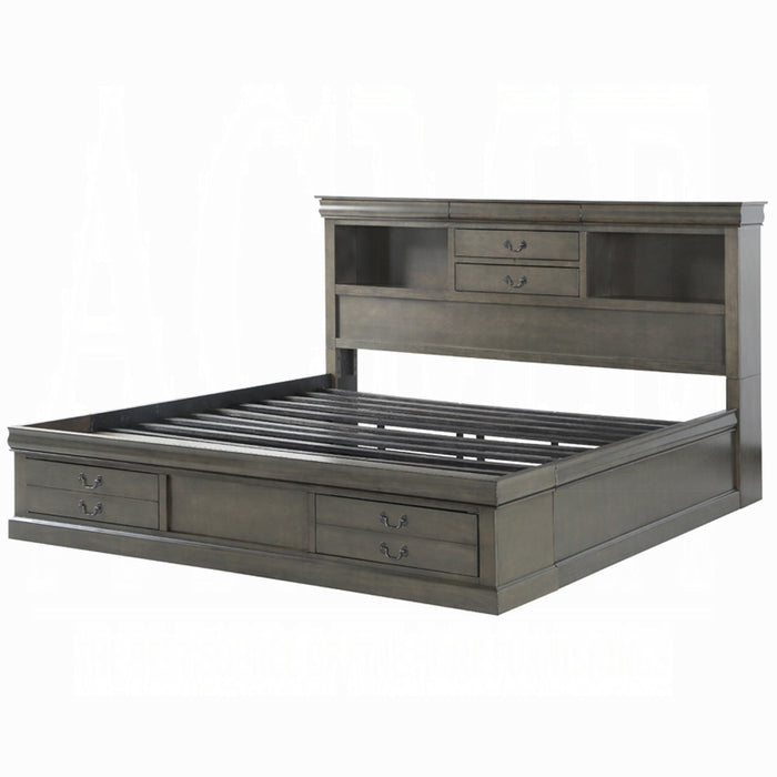Louis Philippe III Queen Bed W/Storage