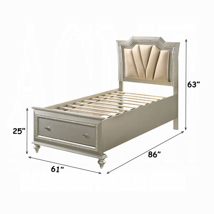 Kaitlyn Full Bed W/Led & Storage