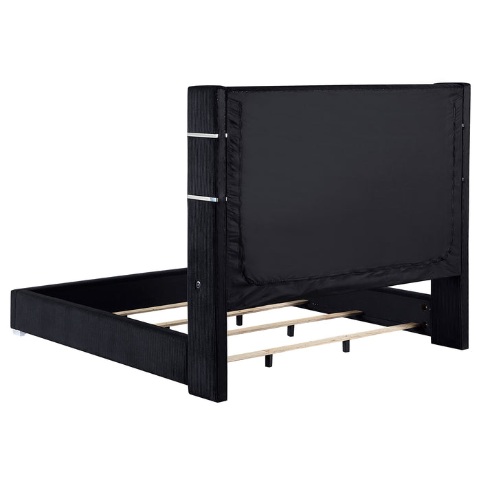 Tisdall California King, E.King & Queen Bed Grey, Black & Queen