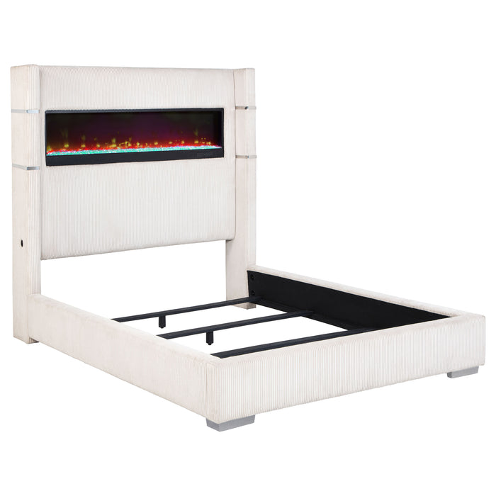 Tisdall California King, E.King & Queen Bed Grey, Black & Queen
