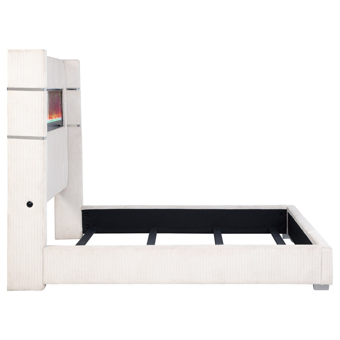 Tisdall California King, E.King & Queen Bed Grey, Black & Queen