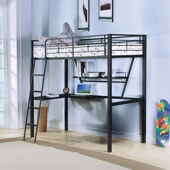 Senon Twin Loft Bed W/Desk