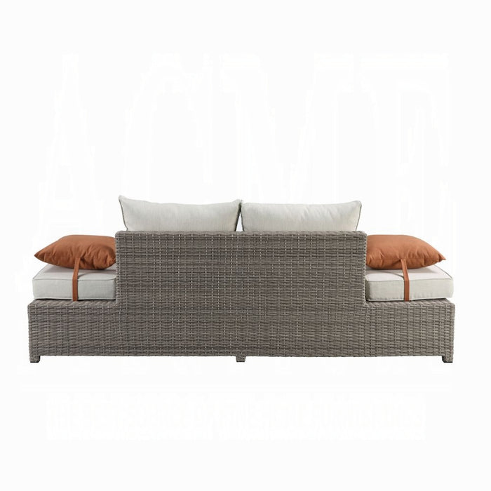 Salena Patio Sofa W/2 Pillows & Ottoman