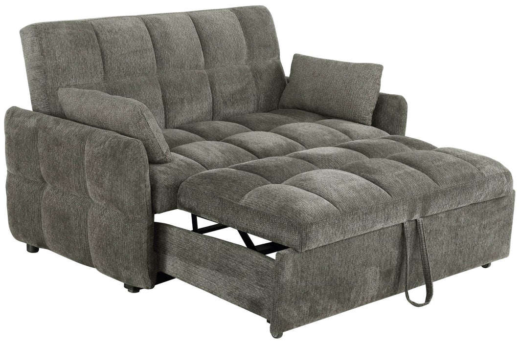 Cotswold Tufted Cushion Sleeper Sofa Bed Light Grey & Dark Grey