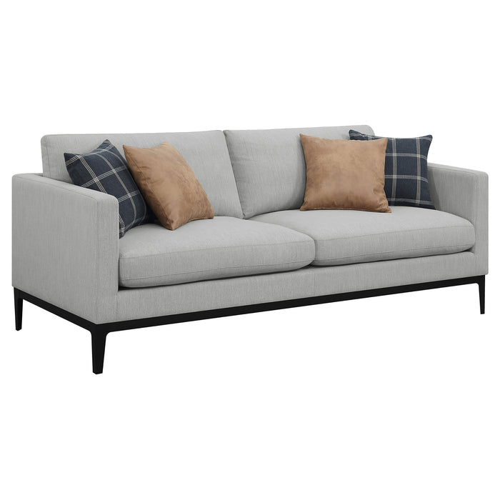 Apperson Upholstered Track Arm Sofa Light Grey - Westco Warehouse Furniture (Los Angelos, CA)