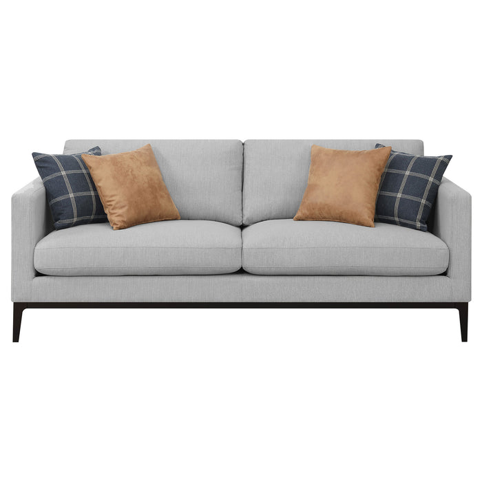 Apperson Upholstered Track Arm Sofa Light Grey - Westco Warehouse Furniture (Los Angelos, CA)