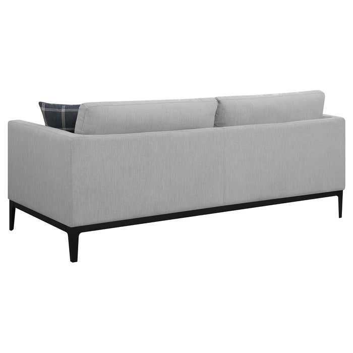 Apperson Upholstered Track Arm Sofa Light Grey - Westco Warehouse Furniture (Los Angelos, CA)