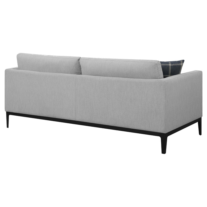 Apperson Upholstered Track Arm Sofa Light Grey - Westco Warehouse Furniture (Los Angelos, CA)