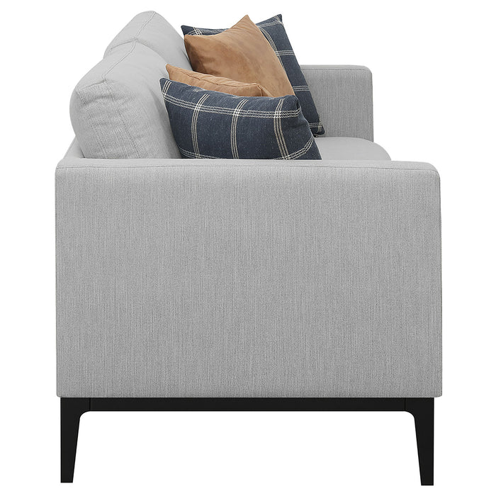 Apperson Upholstered Track Arm Sofa Light Grey - Westco Warehouse Furniture (Los Angelos, CA)