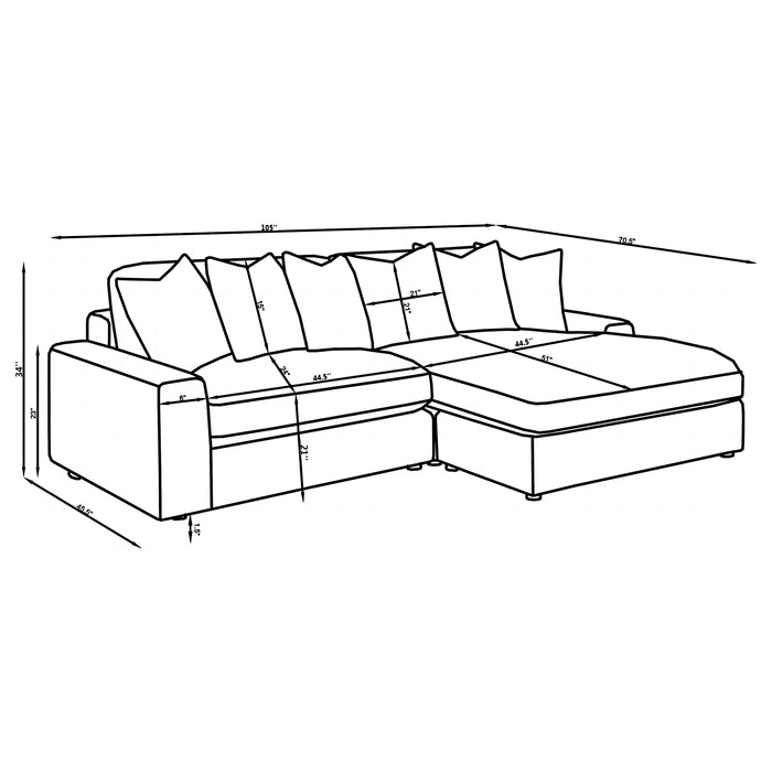 Blaine Stationary Sectionals White