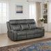 Raelynn Upholstered Track Arm Motion Sofa Grey - Westco Warehouse Furniture (Los Angelos, CA)