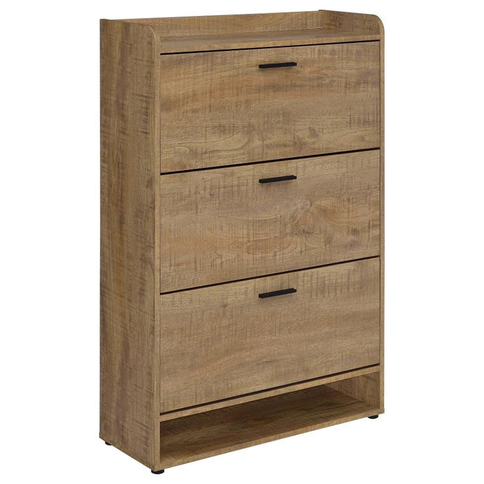 DENIA 3-TIER ENGINEERED WOOD SHOE CABINET MANGO