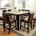 GLADSTONE II Dark Walnut/Ivory Counter Ht. Table image