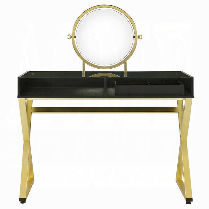 Coleen Vanity Desk W/Mirror & Jewelry Tray