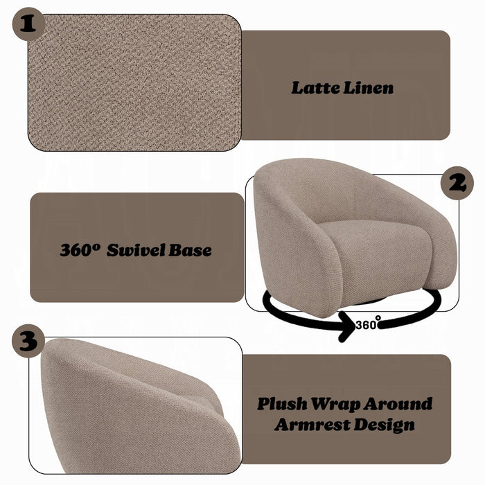 Zoey Accent Chair w/Swivel