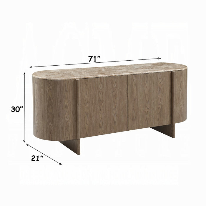 Markku Console Table w/Natural Marble