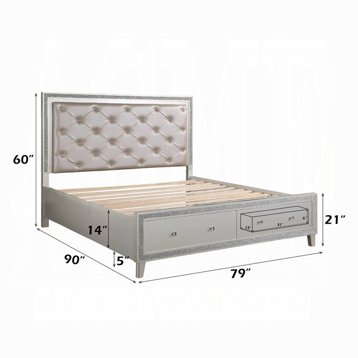 Sliverfluff CK Bed W/Led & Storages