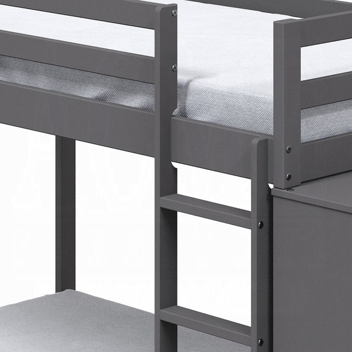 Gaston Twin/Twin Bunk Bed W/4 Drawers & 3 Compartments