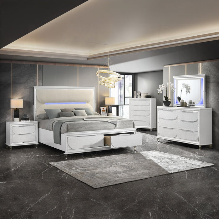 Tarian EK Bed W/LED & Storage