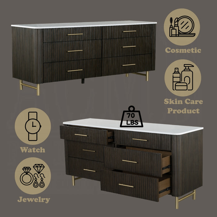 Clayten Dresser w/Marble Top