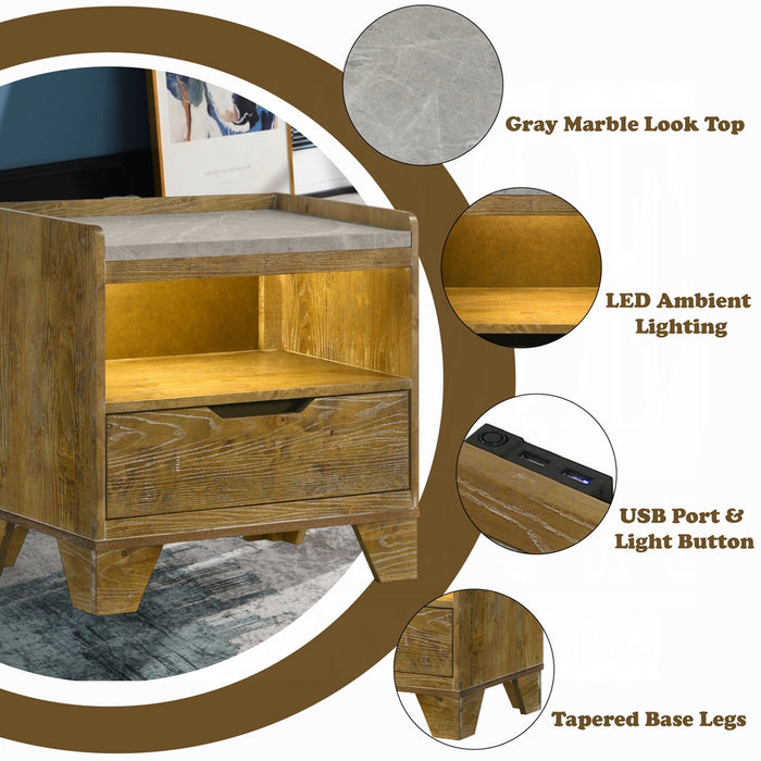 Garcia Nightstand w/LED