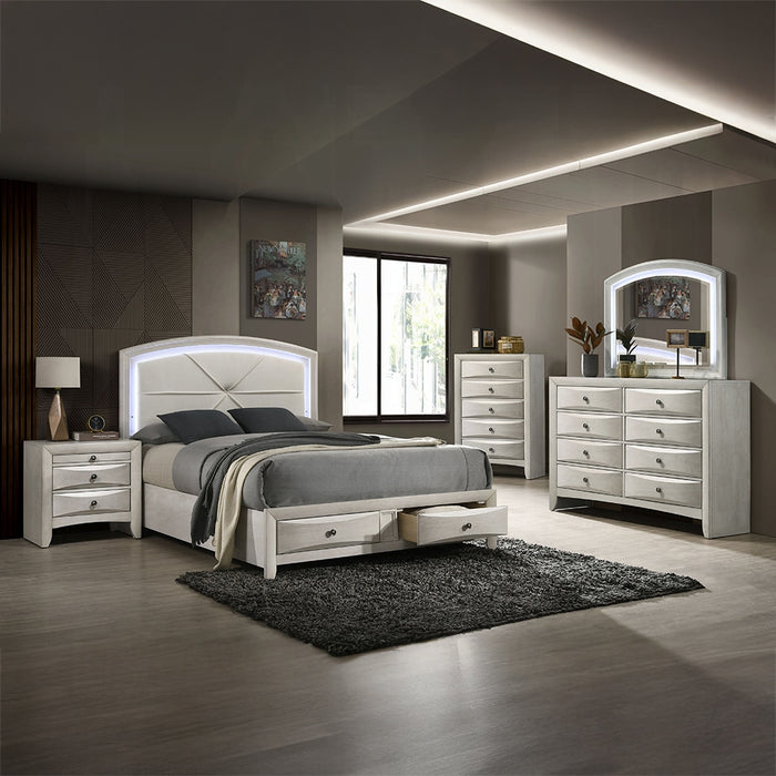 Ramondi Queen Bed w/Storage & LED