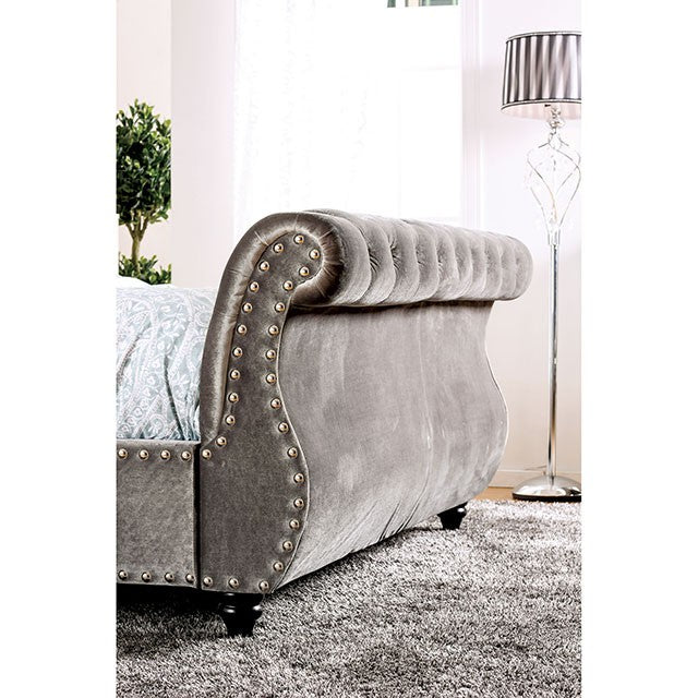 Noella Queen Bed, Gray