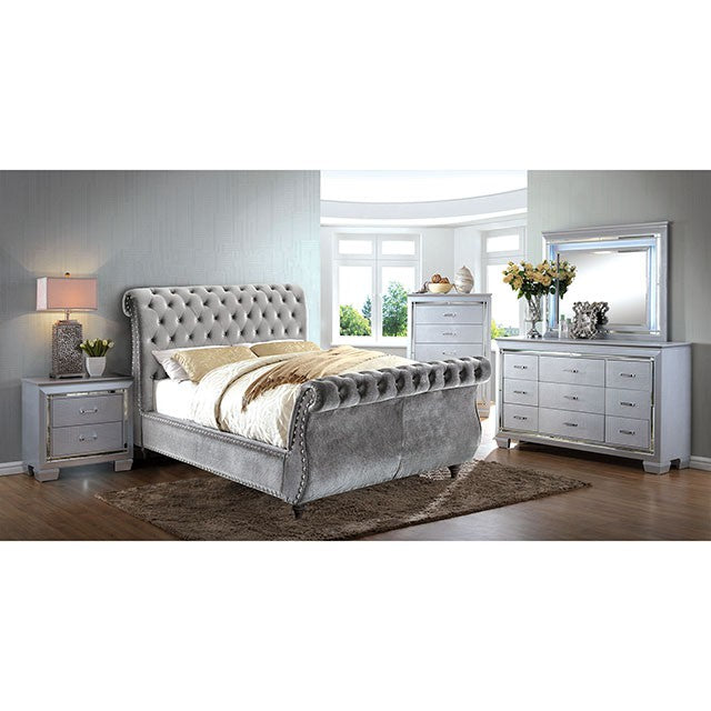 Noella Queen Bed, Gray