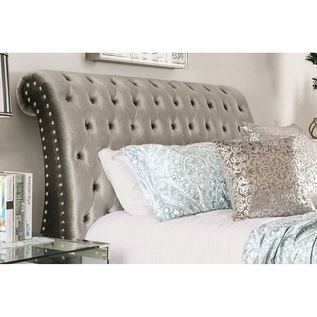 Noella Queen Bed, Gray