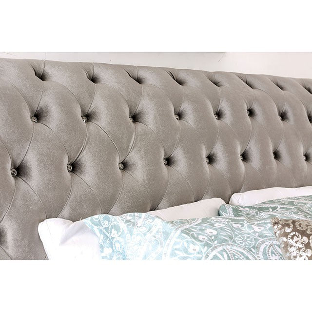 Noella Queen Bed, Gray