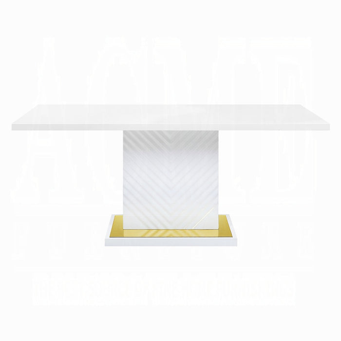 Gaines Dining Table W/Pedestal Base