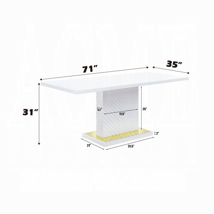 Gaines Dining Table W/Pedestal Base