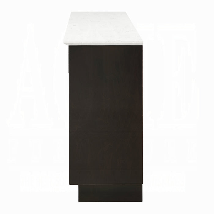 Jaramillo Server w/Natural Marble Top & Fireplace