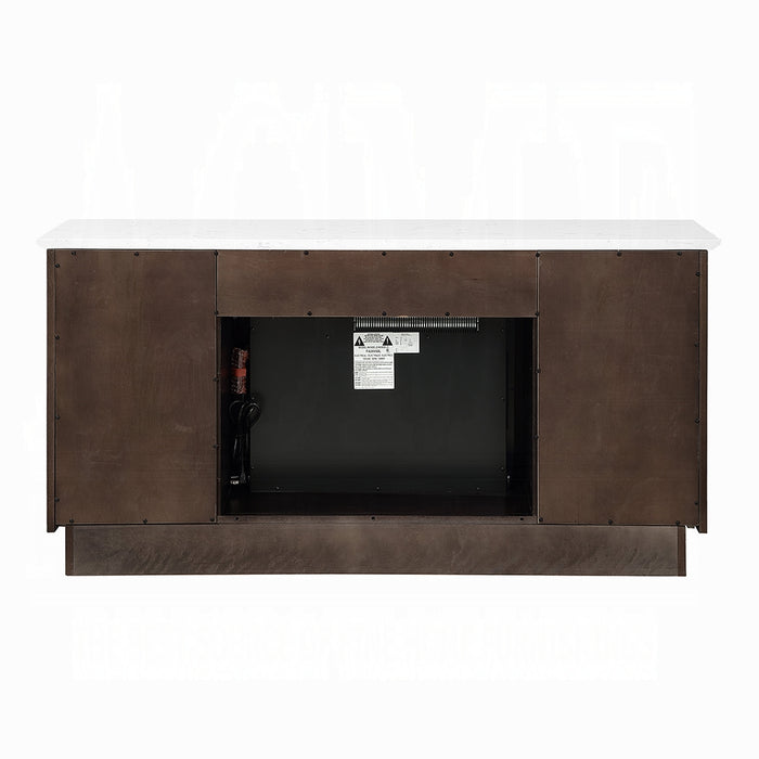 Jaramillo Server w/Natural Marble Top & Fireplace
